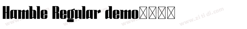 Hamble Regular demo字体转换
